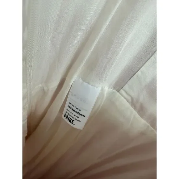 $229 Paige Women's Marino Ruffle Trim Sleeveless Striped Jumpsuit NWT Sz L - Picture 11 of 11